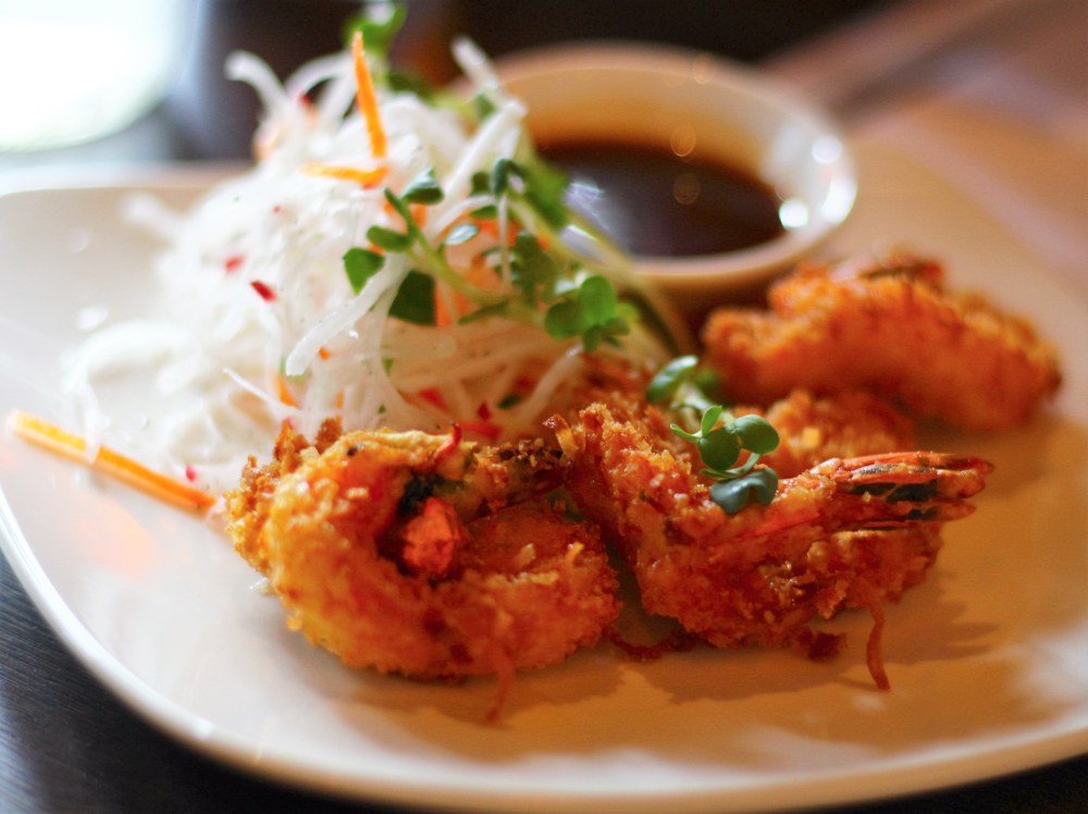coconut shrimp tempura, black ship little katana, japanese, korean, american, slaw, hoisin lime sauce, foodie, omni dallas, downtown